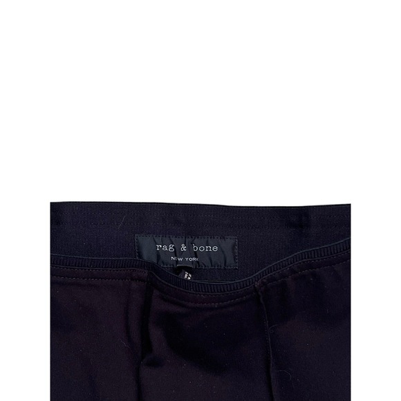 RAG & BONE Black Ponte Knit Pull On Pants With Front & Back Seams Size 6 28X27‎ - Picture 3 of 4